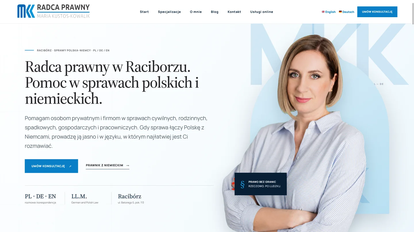 Kancelaria MKK homepage