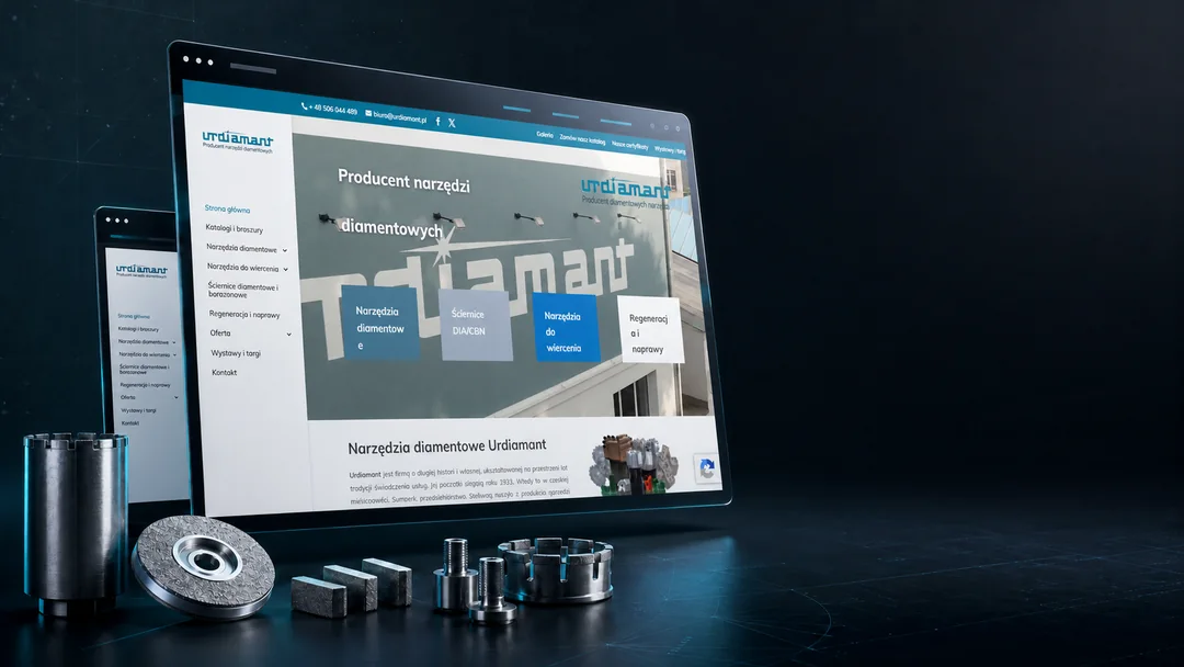 Urdiamant website case study presented with precision diamond tools.